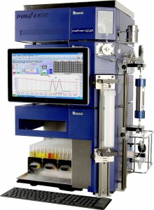 Figura 1. Equipo PF4250, 250bar y 250mL/min con bomba cuaternaria. En la imagen se muestra el sistema ELSD integrado.